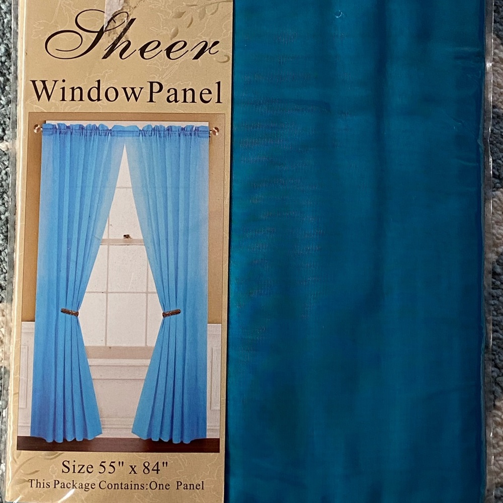 Sheer Blue Window Panel